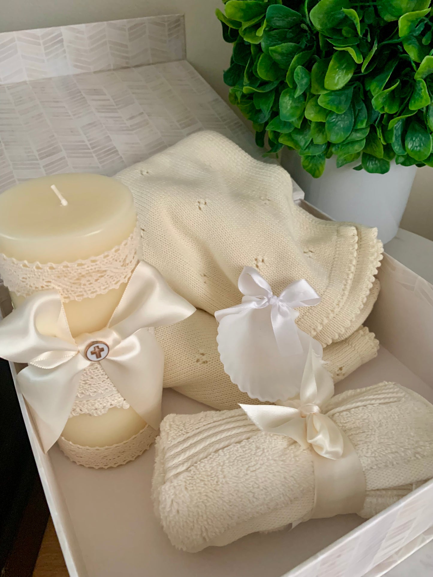 Elegant Baptism Candle Set