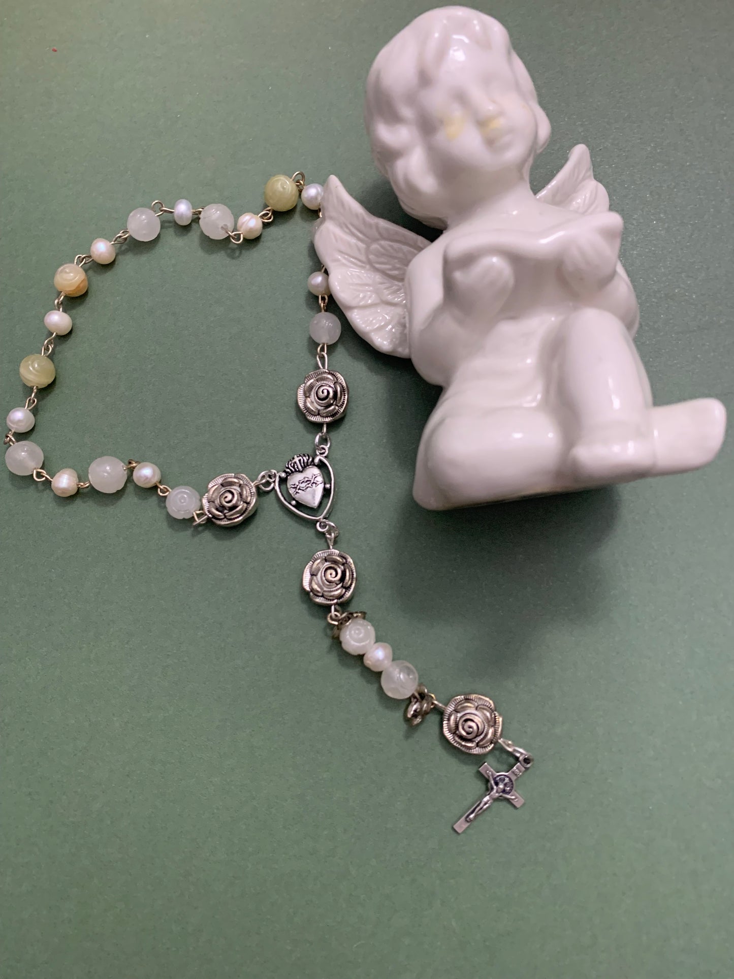 Mini- Rosary Pearl/Amber